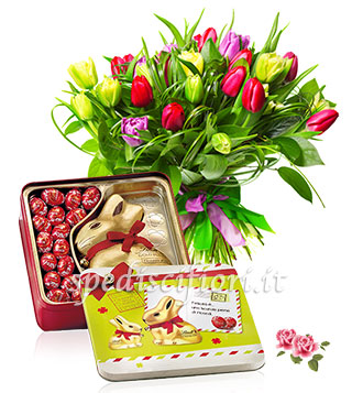 bouquet-di-tulipani-colorati-con-gold-bunny